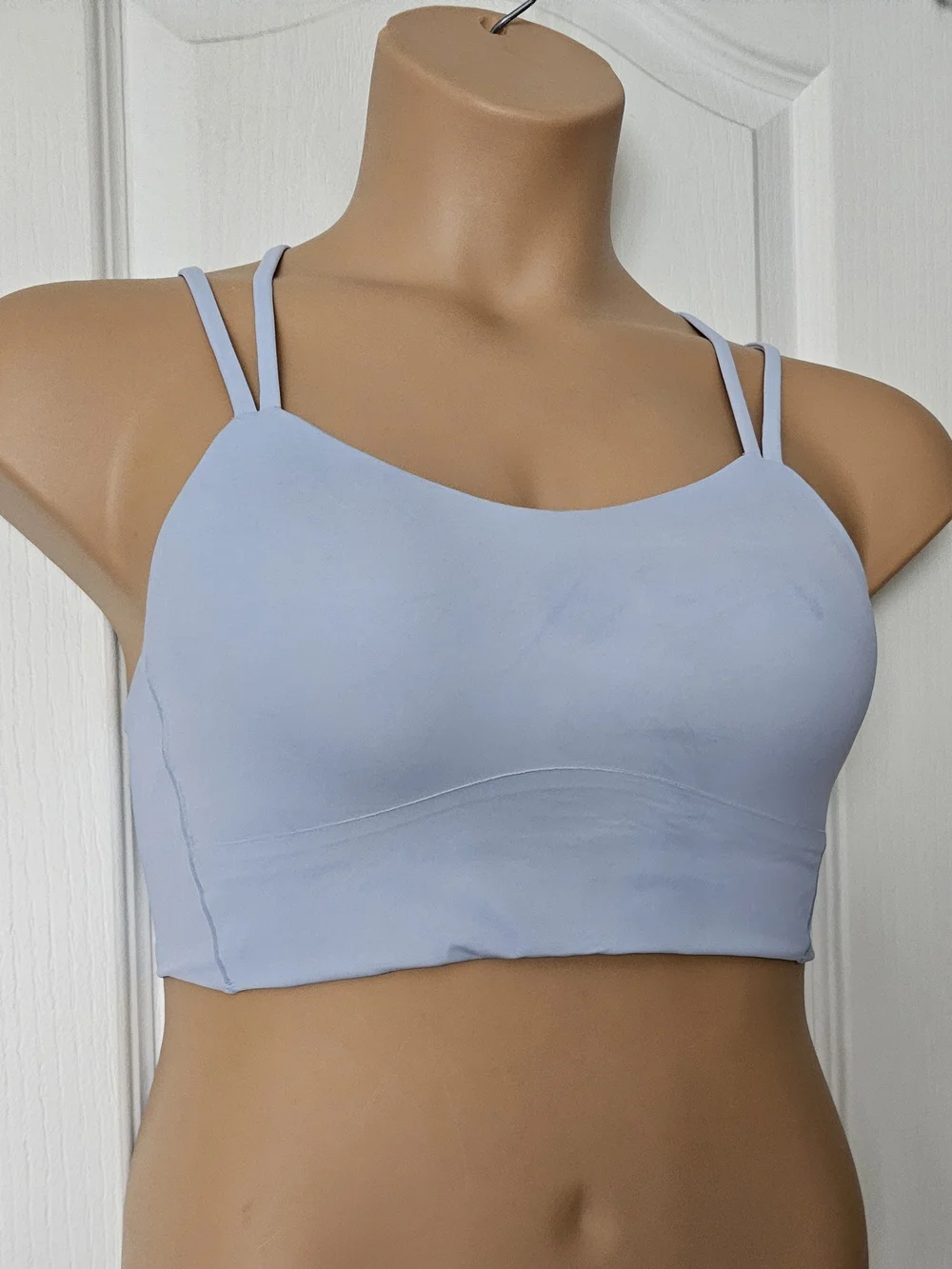lululemon Sz 10 Light Blue Double-Strap Seamless Bralette